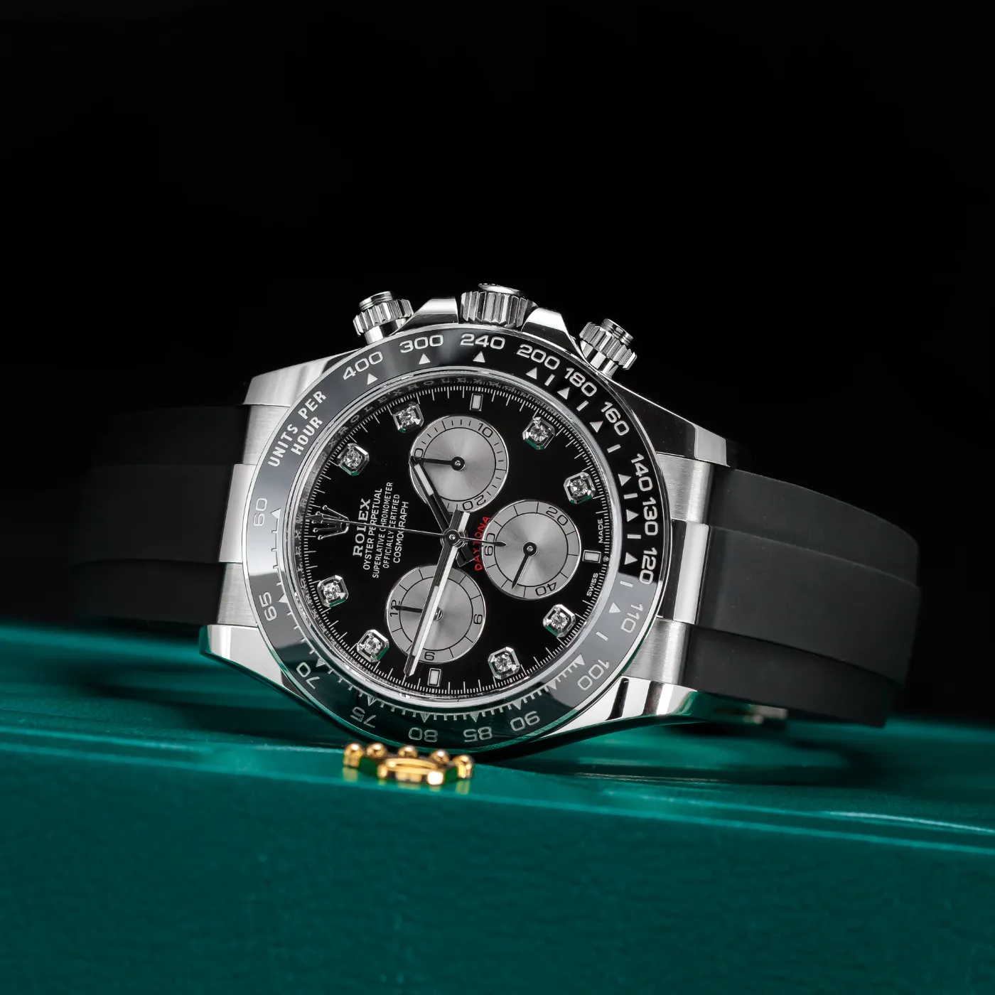Rolex Cosmograph Daytona Diamond black dial 126519LN Oysterflex