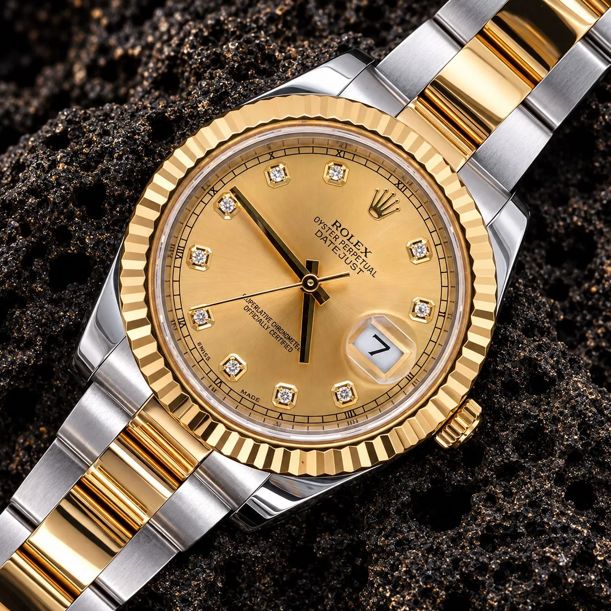 Rolex Datejust 41 Champagne Diamond 116333 miniatura 7