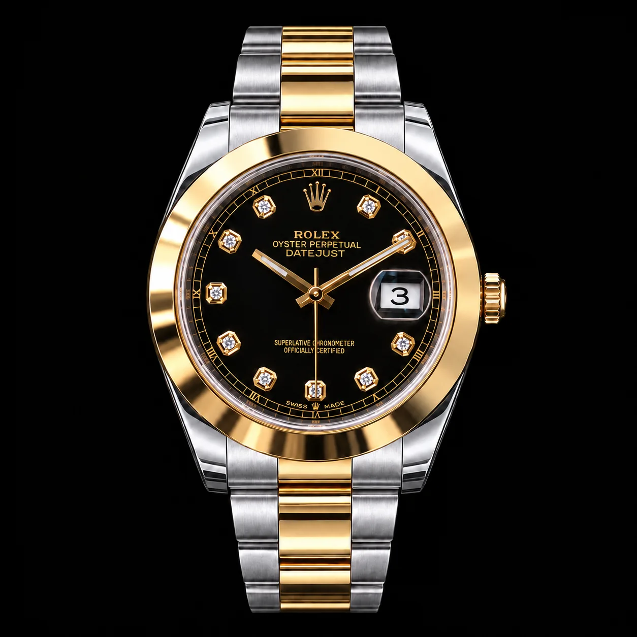 Rolex Datejust 41 Black Diamond 126303 miniatura 3