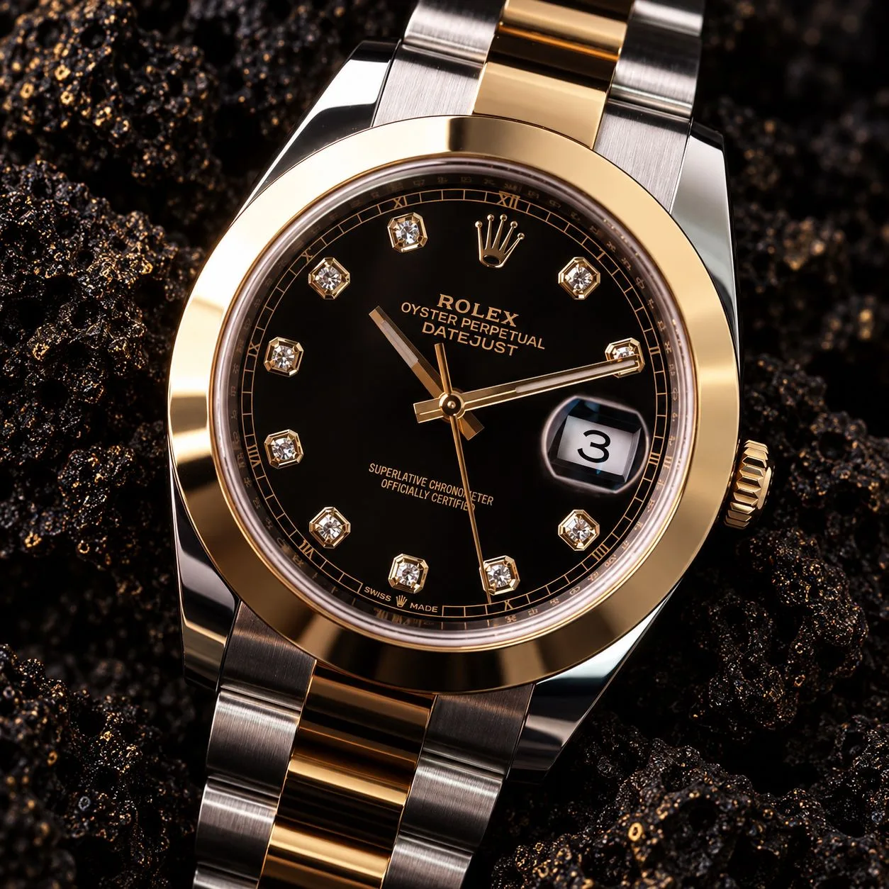 Rolex Datejust 41 Black Diamond 126303 miniatura 6