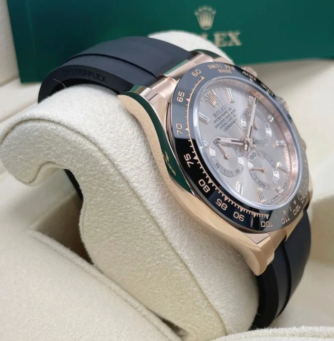Rolex Daytona 116515LN Rose gold Sundust Baguette dial miniatura 4