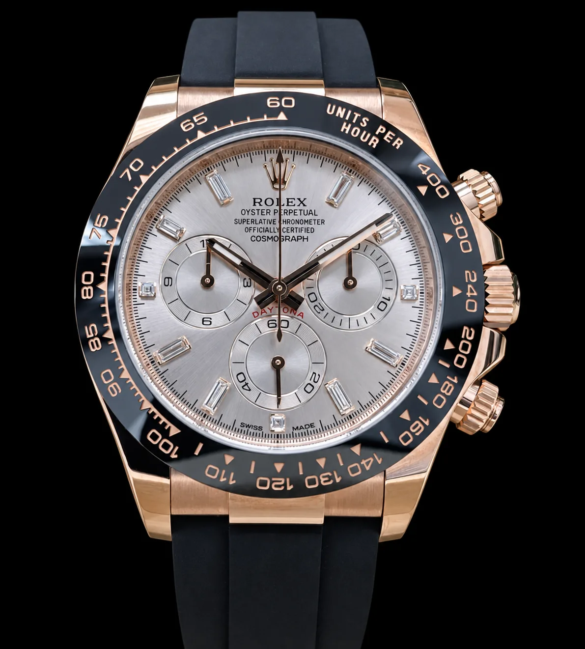 Rolex Daytona 116515LN Rose gold Sundust Baguette dial miniatura 3
