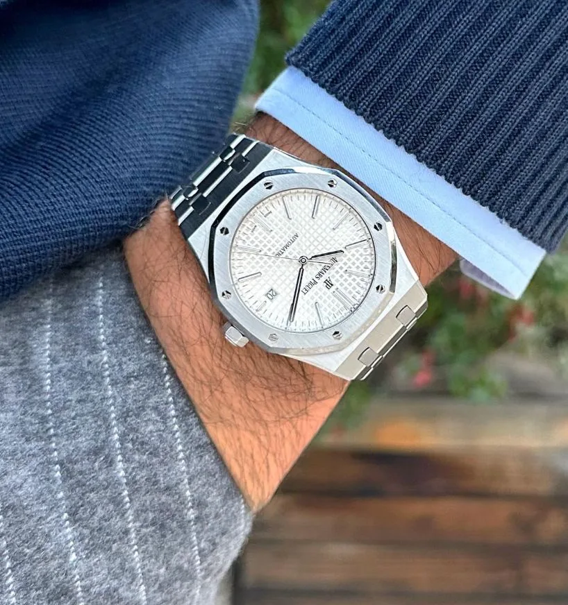 Audemars Piguet 41mm 15400ST White dial miniatura 2