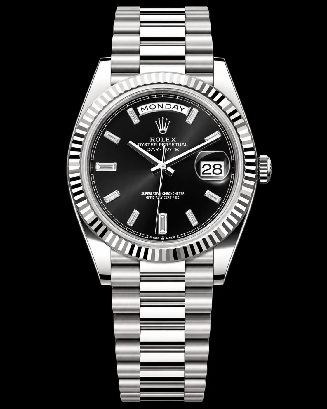 Rolex Daydate 40 228239 Whitegold Baguette dial miniatura 3
