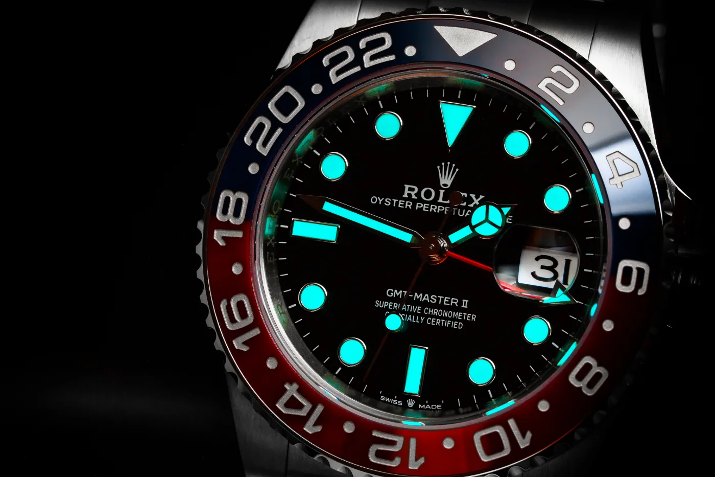 ROLEX GMT MASTER II Pepsi na Oyster discountinued 126710BLRO miniatura 7