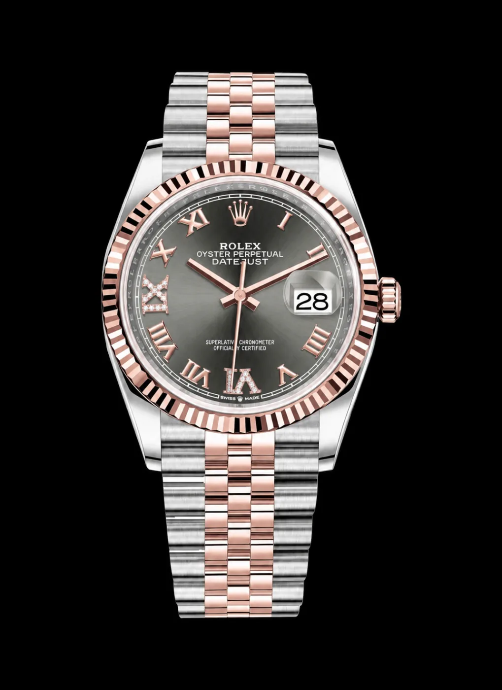 Rolex Datejust 36 126231 Rose gold Rhodium diamond dial miniatura 2