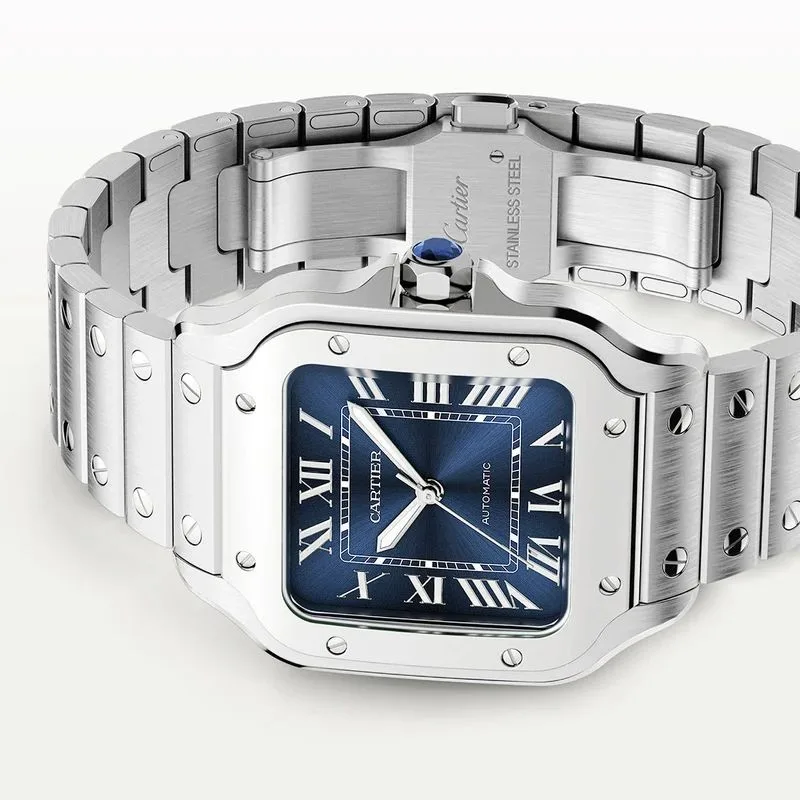 Cartier Santos Medium WSSA0063 Blue dial miniatura 2