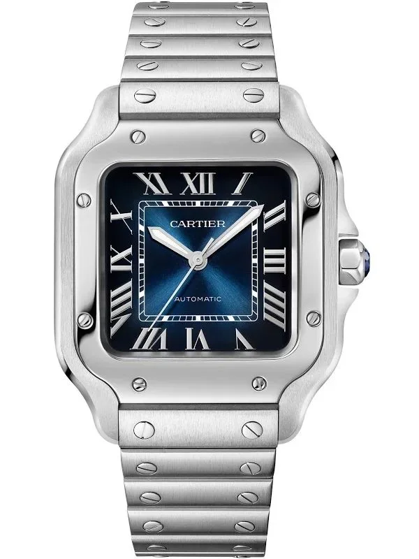 Cartier Santos Medium WSSA0063 Blue dial miniatura 3