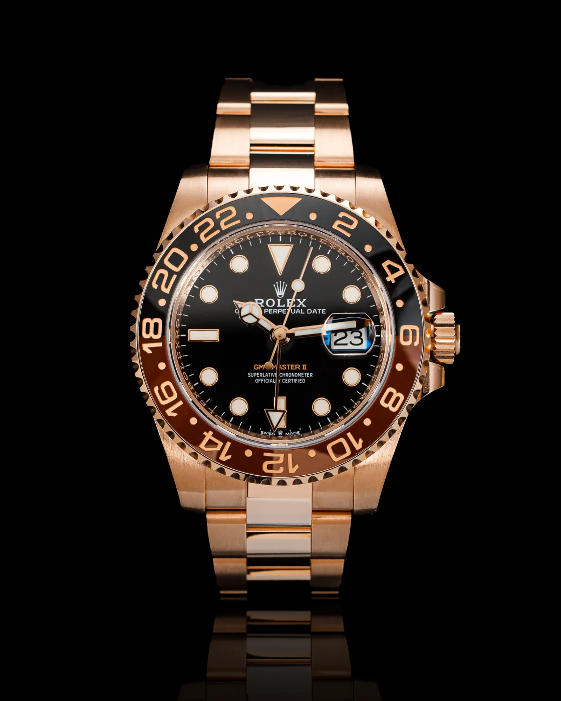 Rolex GMT MASTER II Root Beer złoto Everose 126715CHNR „Rootbeer” miniatura 9