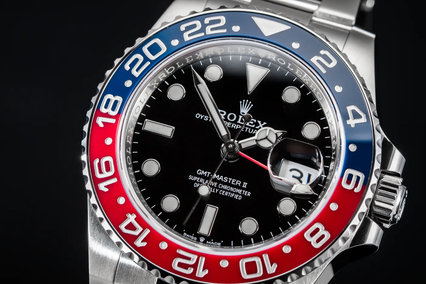 ROLEX GMT MASTER II Pepsi na Oyster discountinued 126710BLRO miniatura 6