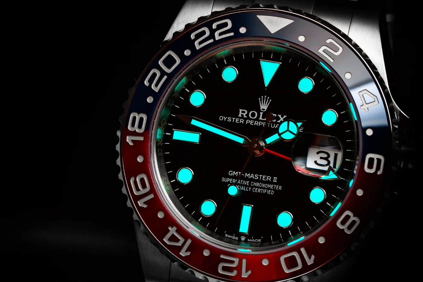 ROLEX GMT MASTER II Pepsi na Oyster discountinued 126710BLRO miniatura 7