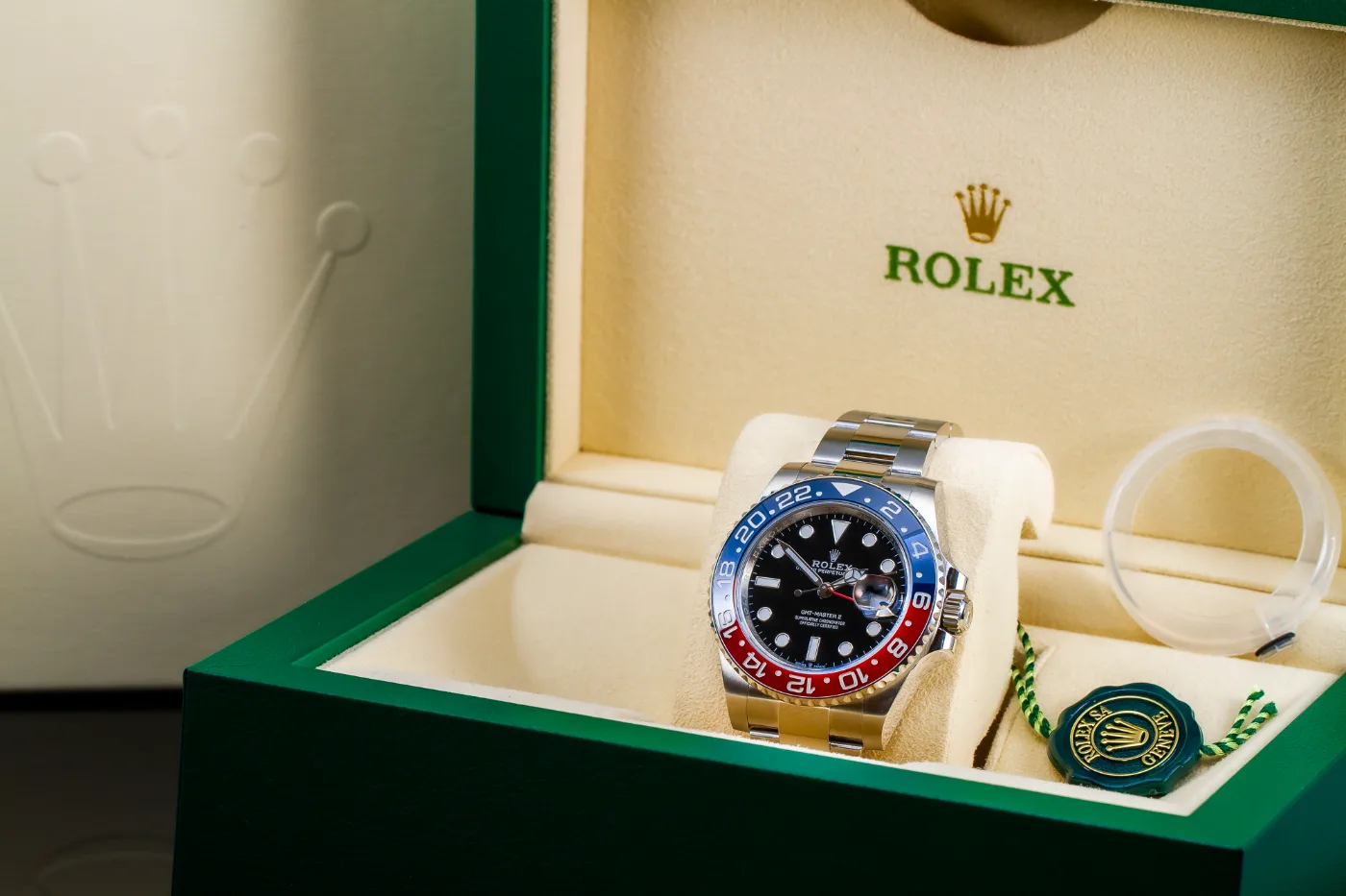 ROLEX GMT MASTER II Pepsi na Oyster discountinued 126710BLRO miniatura 8