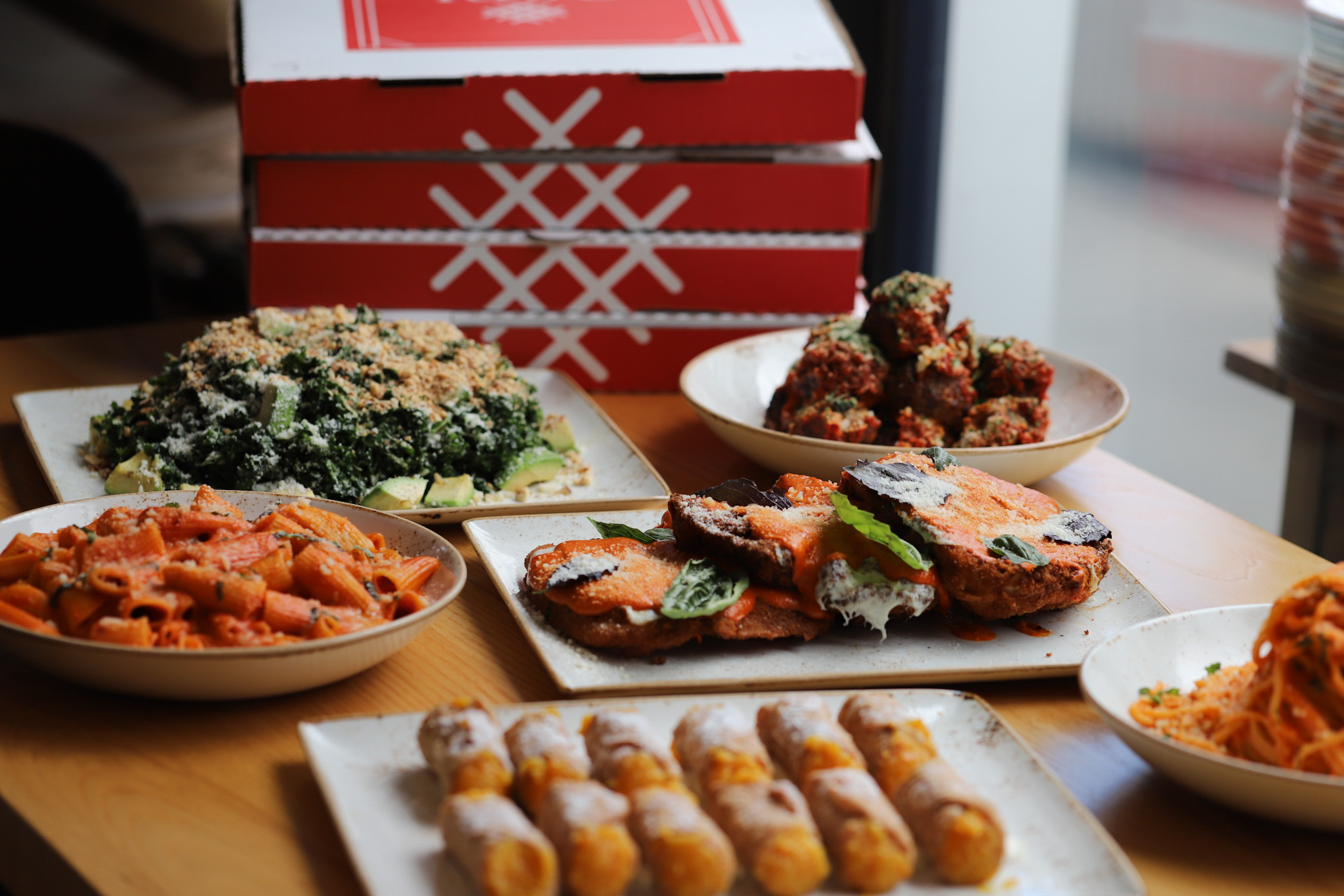 Several dishes across all courses available for catering.