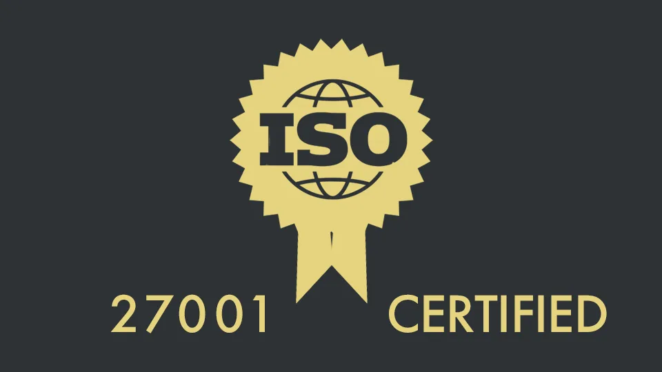 ISO 27001 certified rosette