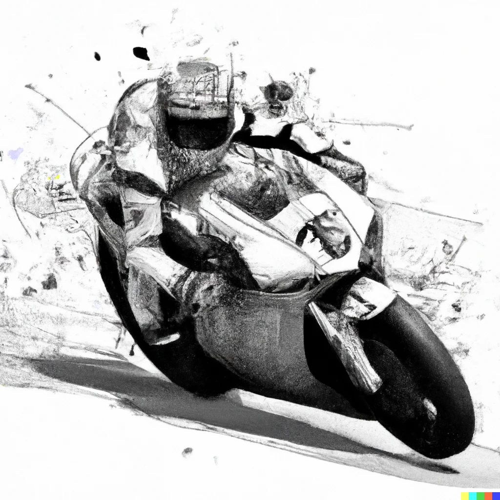 superbike winning the race digital art