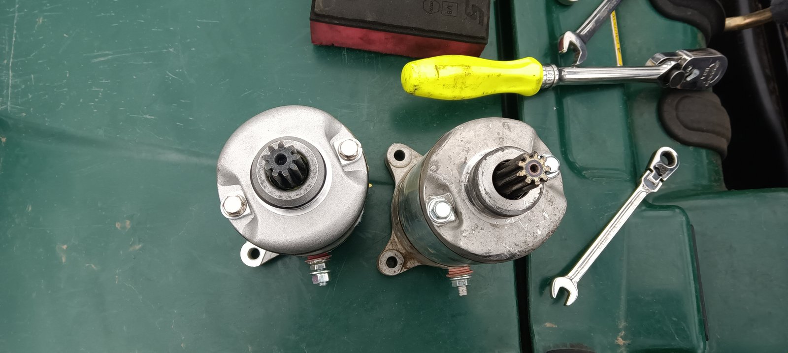 Side-by-side starter replacement