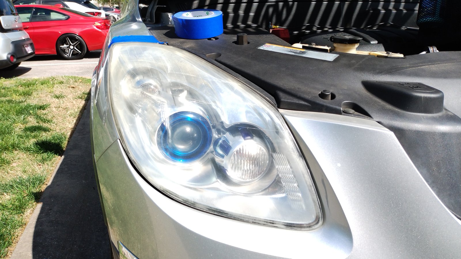 Before — vehicle in for repair
