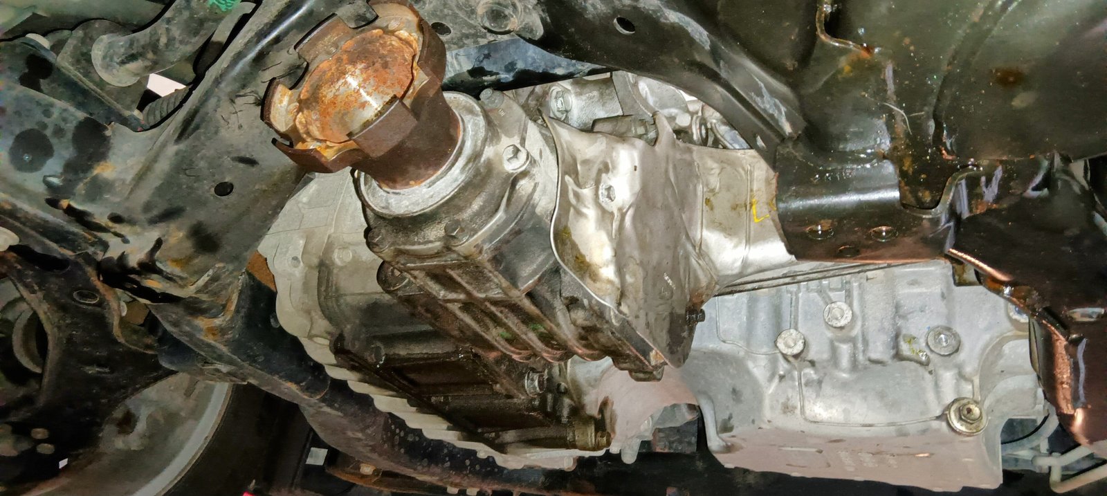 Transfer case installed