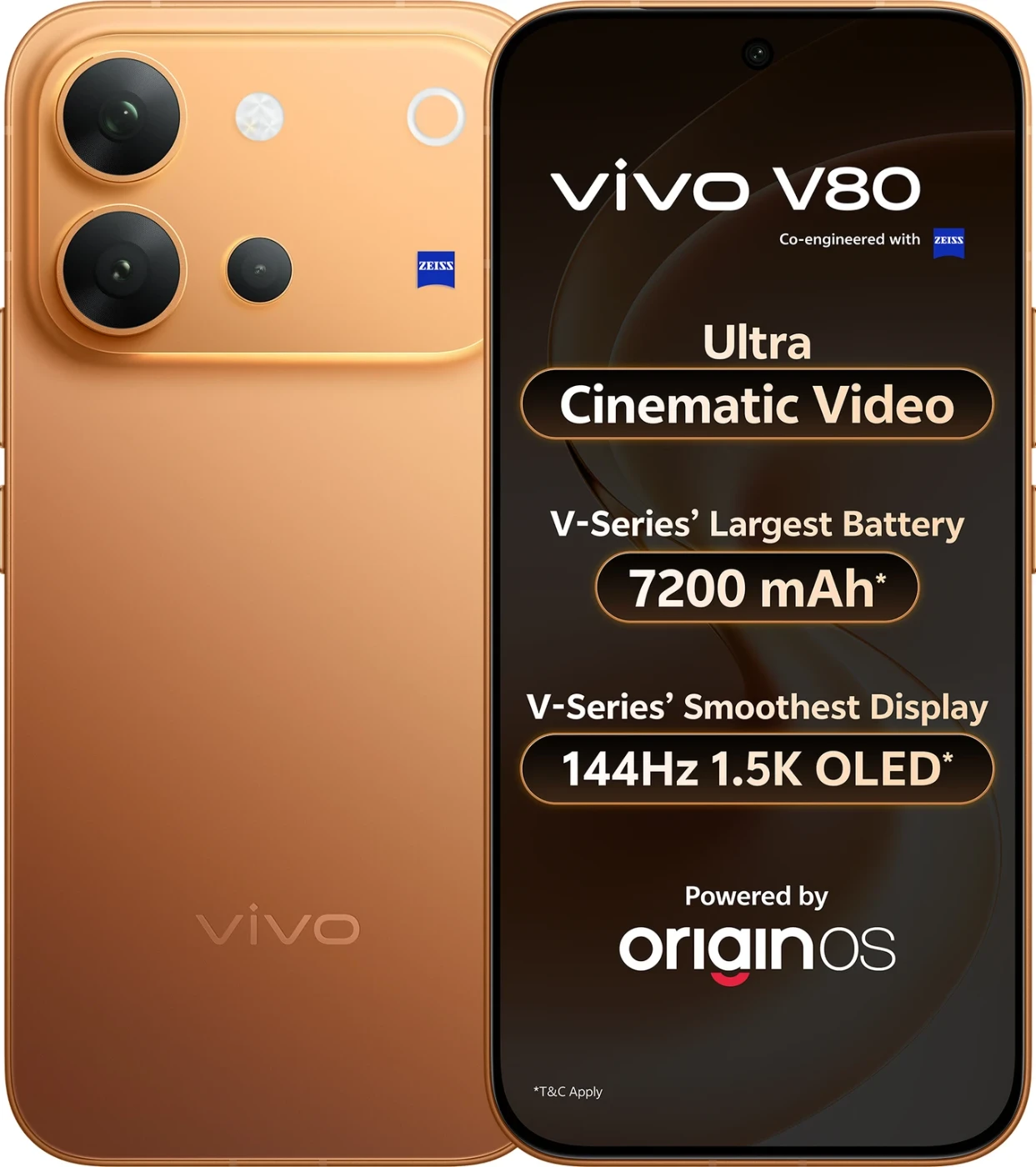 vivo V80 5g (8GB, 128GB, Sunrise Anthem)