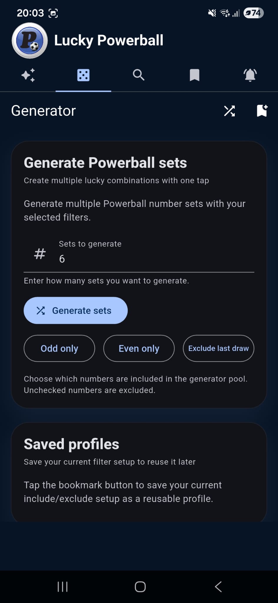Lucky Powerball screenshot 2