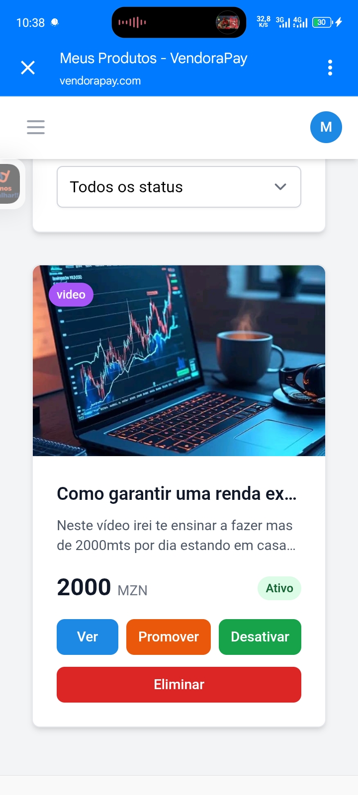Loja online — Screenshot 1