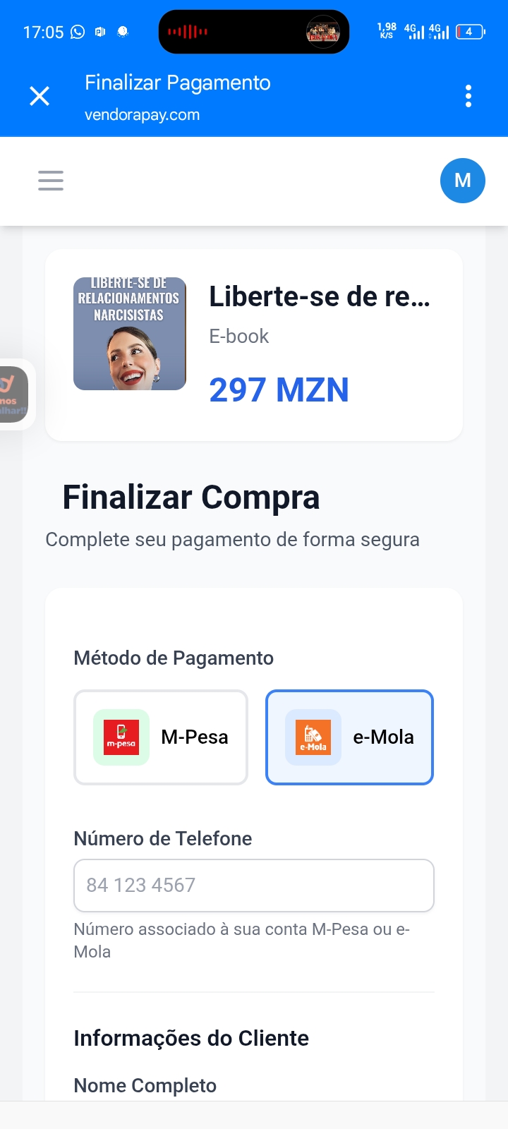 Loja online — Screenshot 2