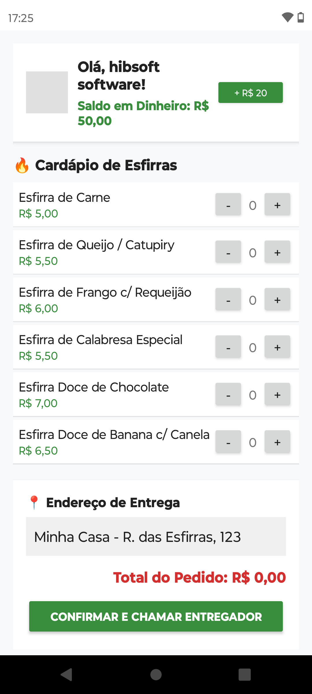 App esfirra pedi seu pedido  — Screenshot 3