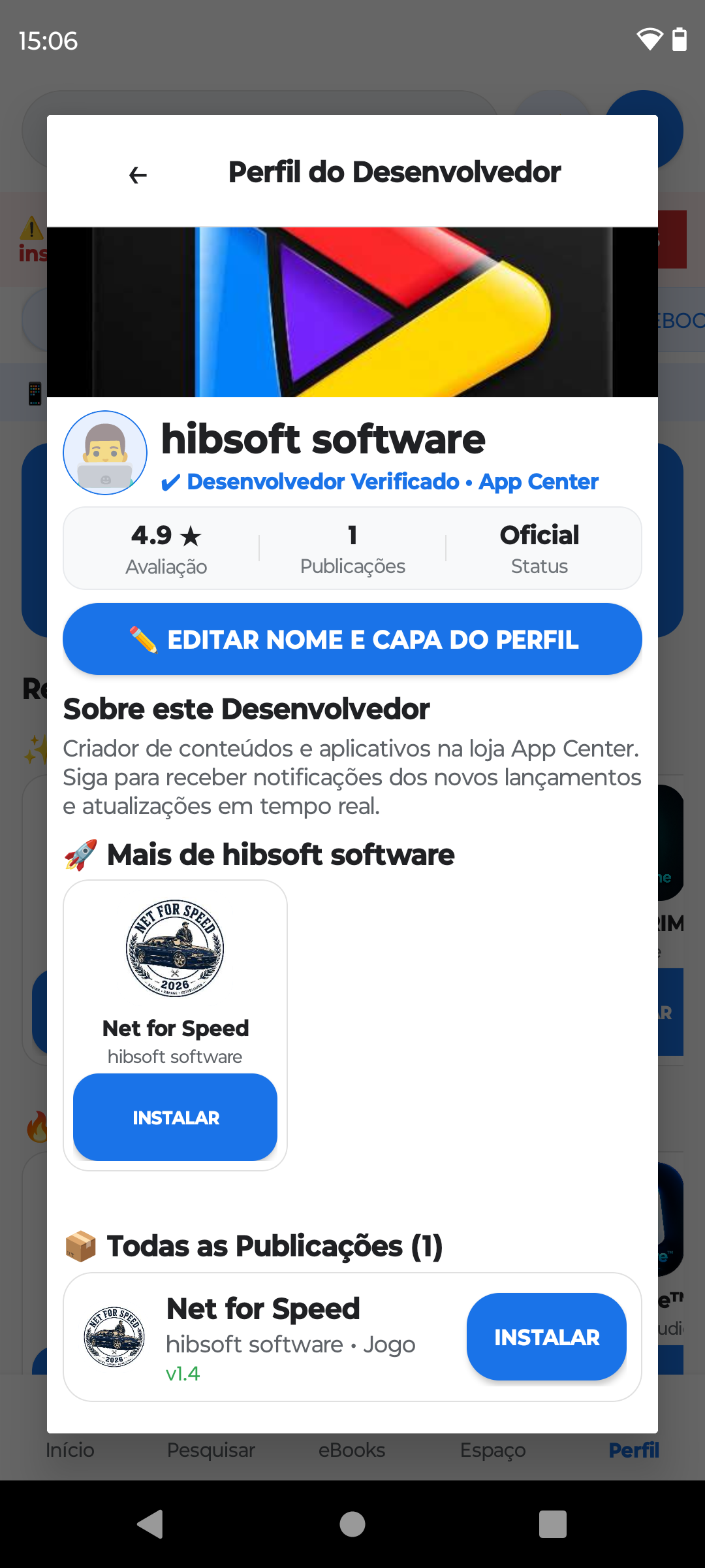 App Center loja de aplicativos  — Screenshot 1