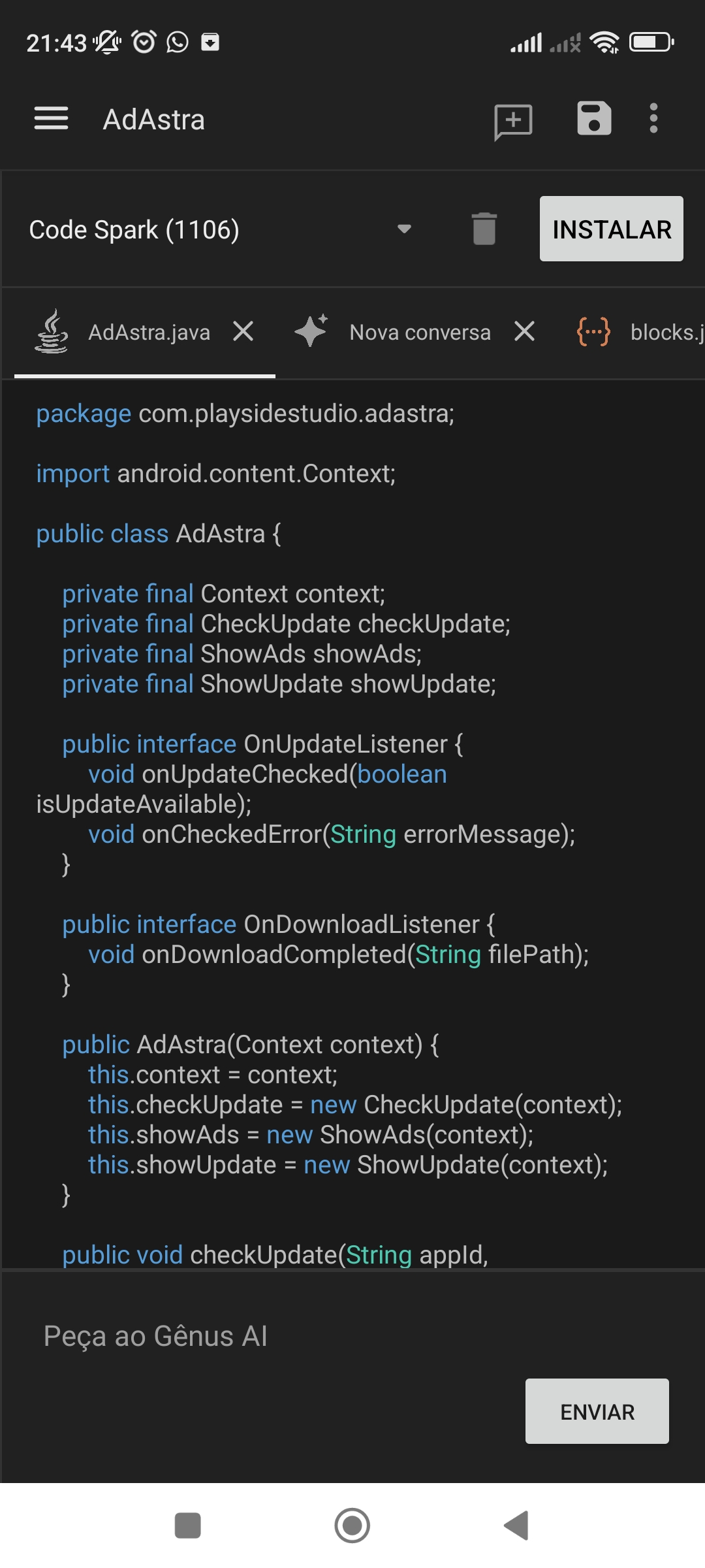 Code Spark - IA code Assistant — Screenshot 1