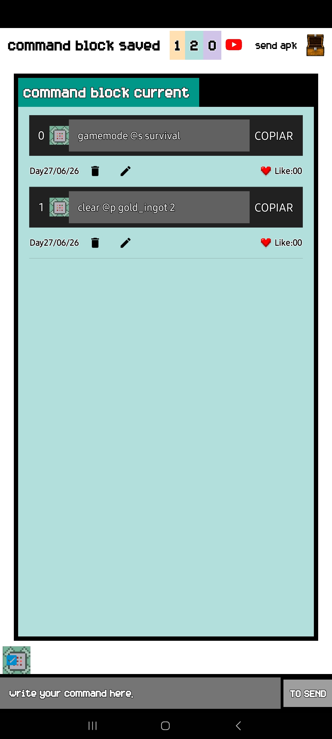 Command block — Screenshot 3