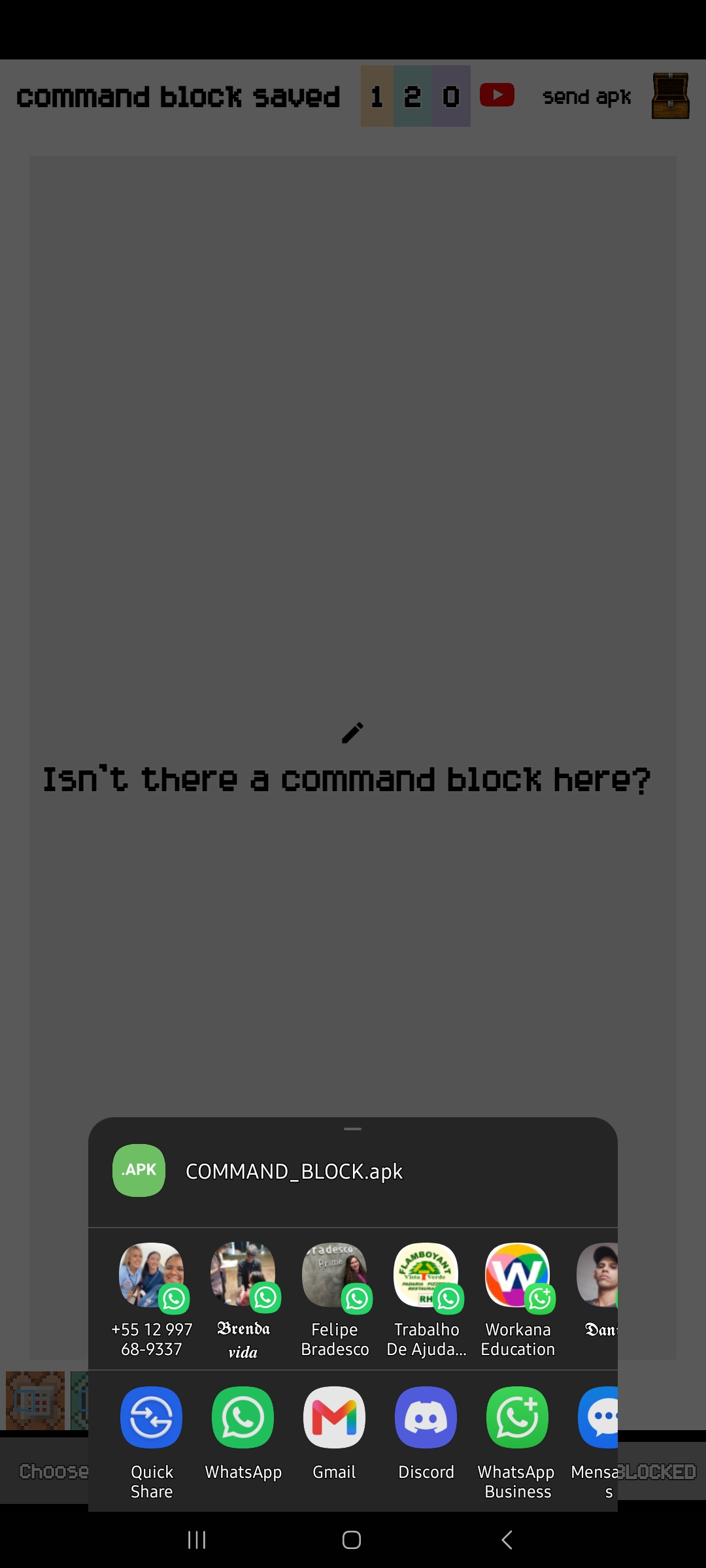 Command block — Screenshot 1