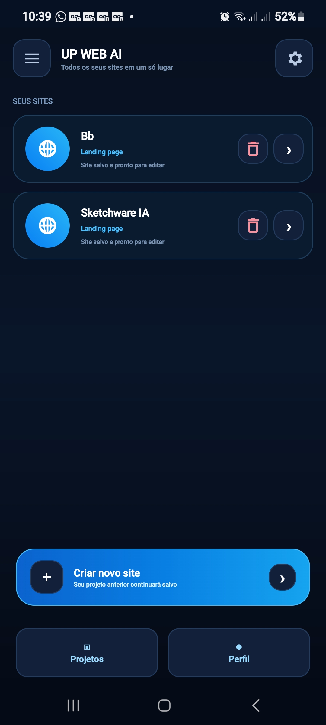 Up Web IA — Screenshot 6