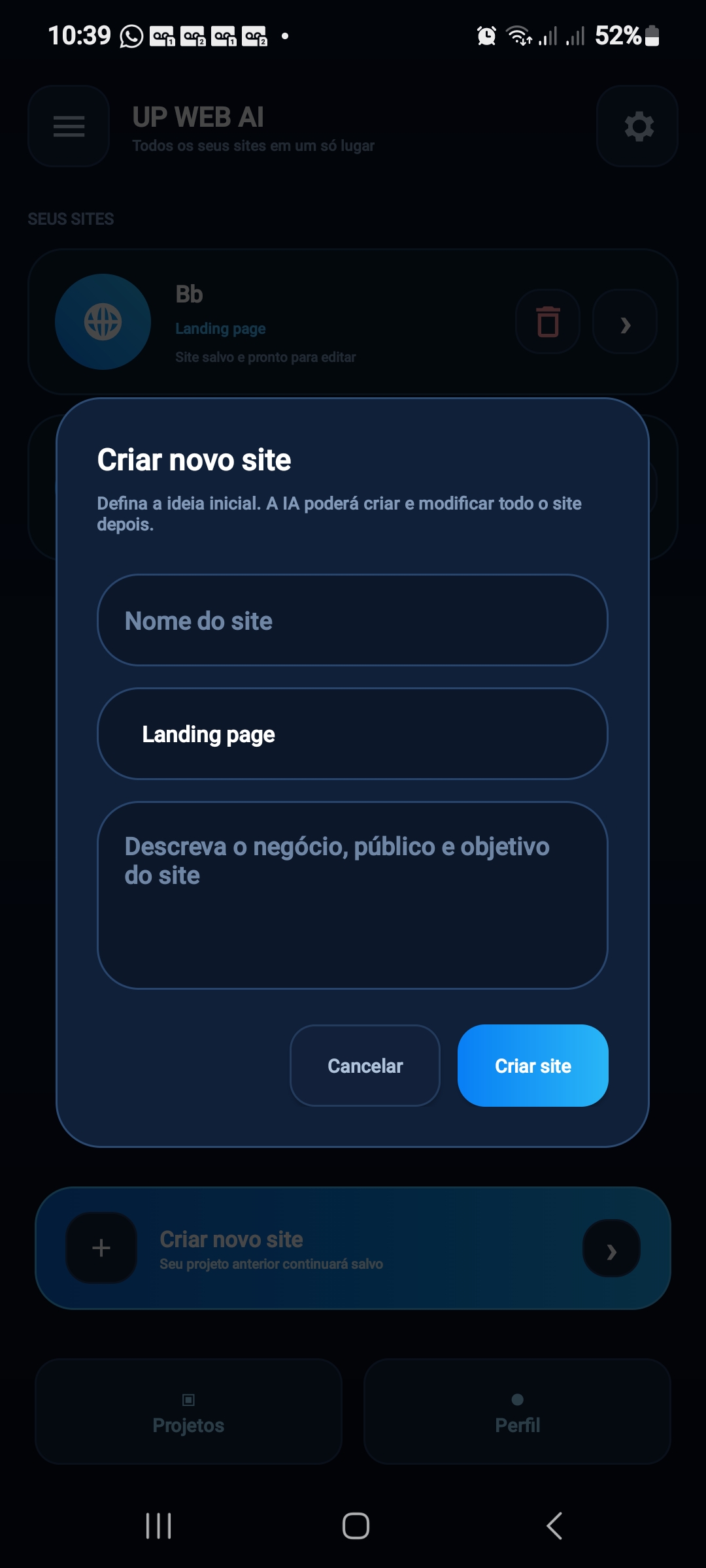 Up Web IA — Screenshot 5