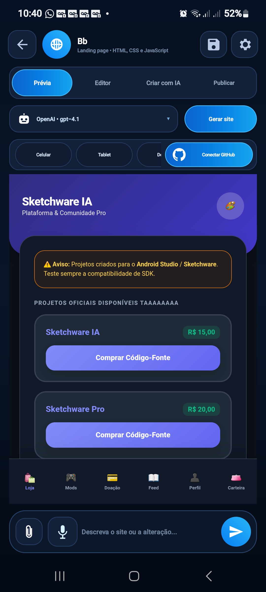 Up Web IA — Screenshot 4