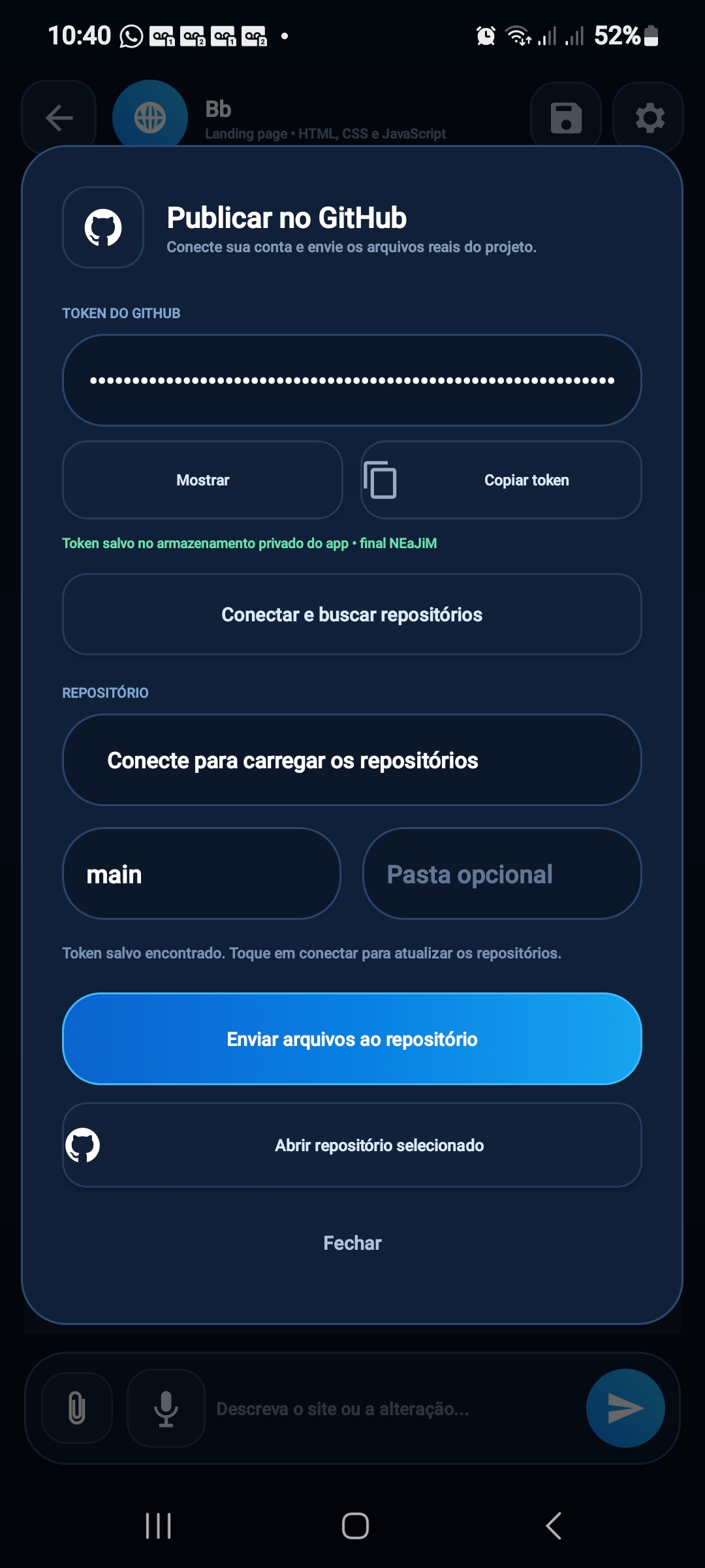 Up Web IA — Screenshot 1