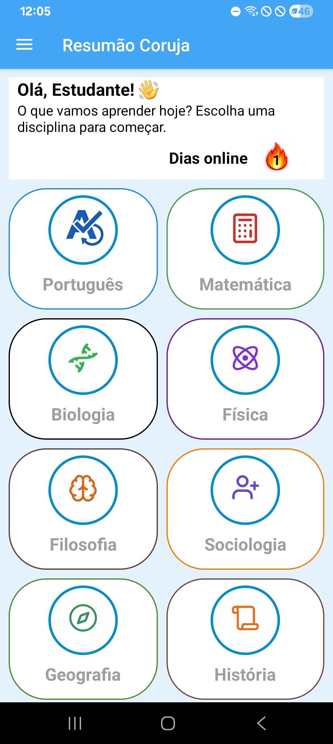 Resumão Coruja: Escola e ENEM — Screenshot 2