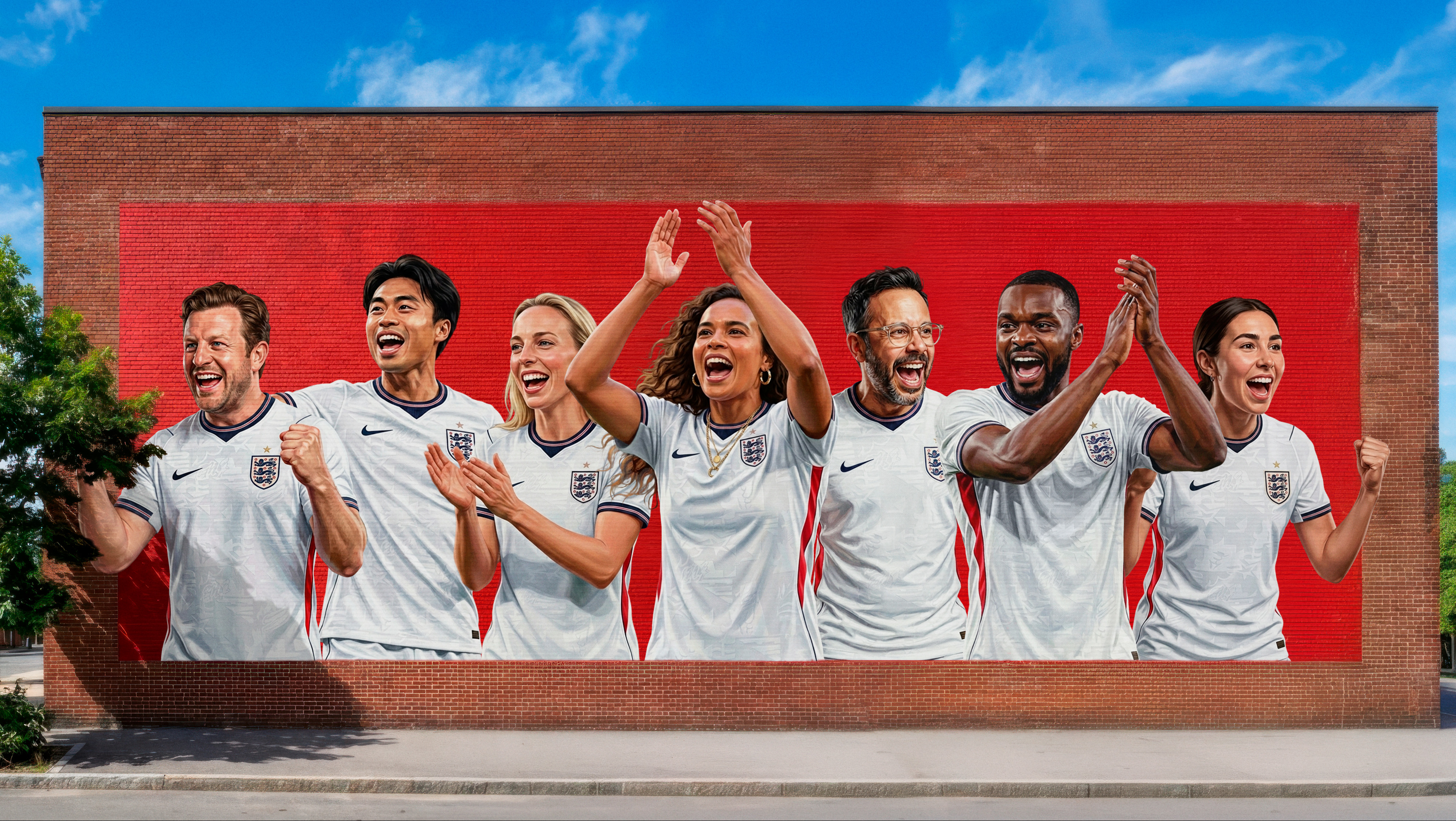 World Cup 26 - England Fans Mural — Google London