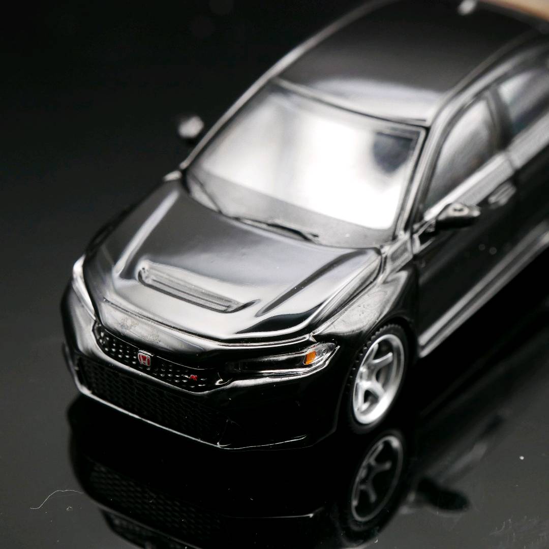 Mini-GT Honda Civic Type R Crystal Black Pearl 2023 W/ Advan GT