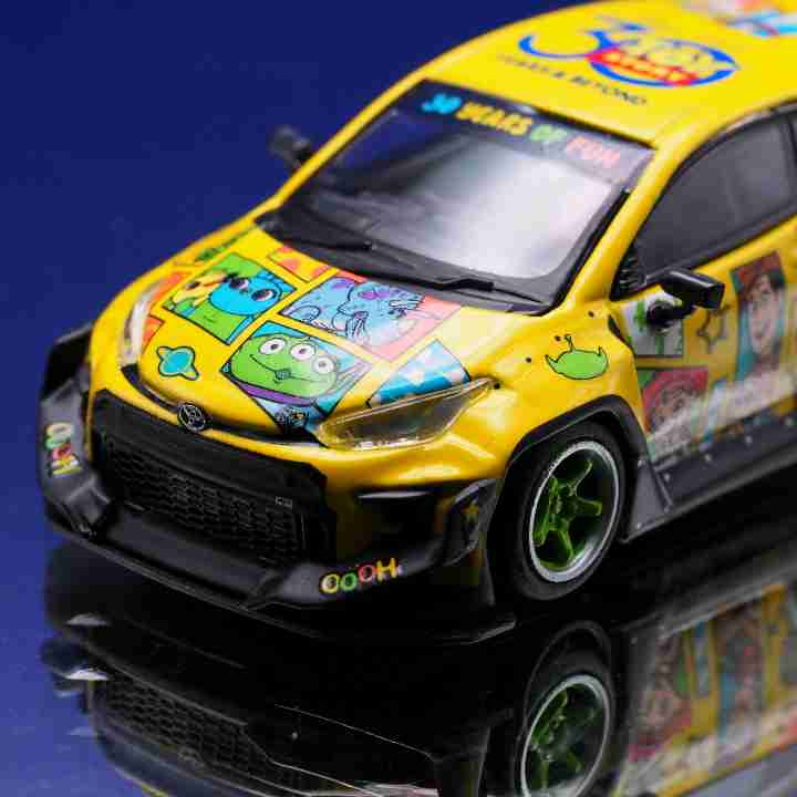 Tarmac Works Model Cars Toyota Pandem GR Yaris - Toy Story 30th Anniversary - Tokyo Auto Salon Hong Kong 2025 Special Edition