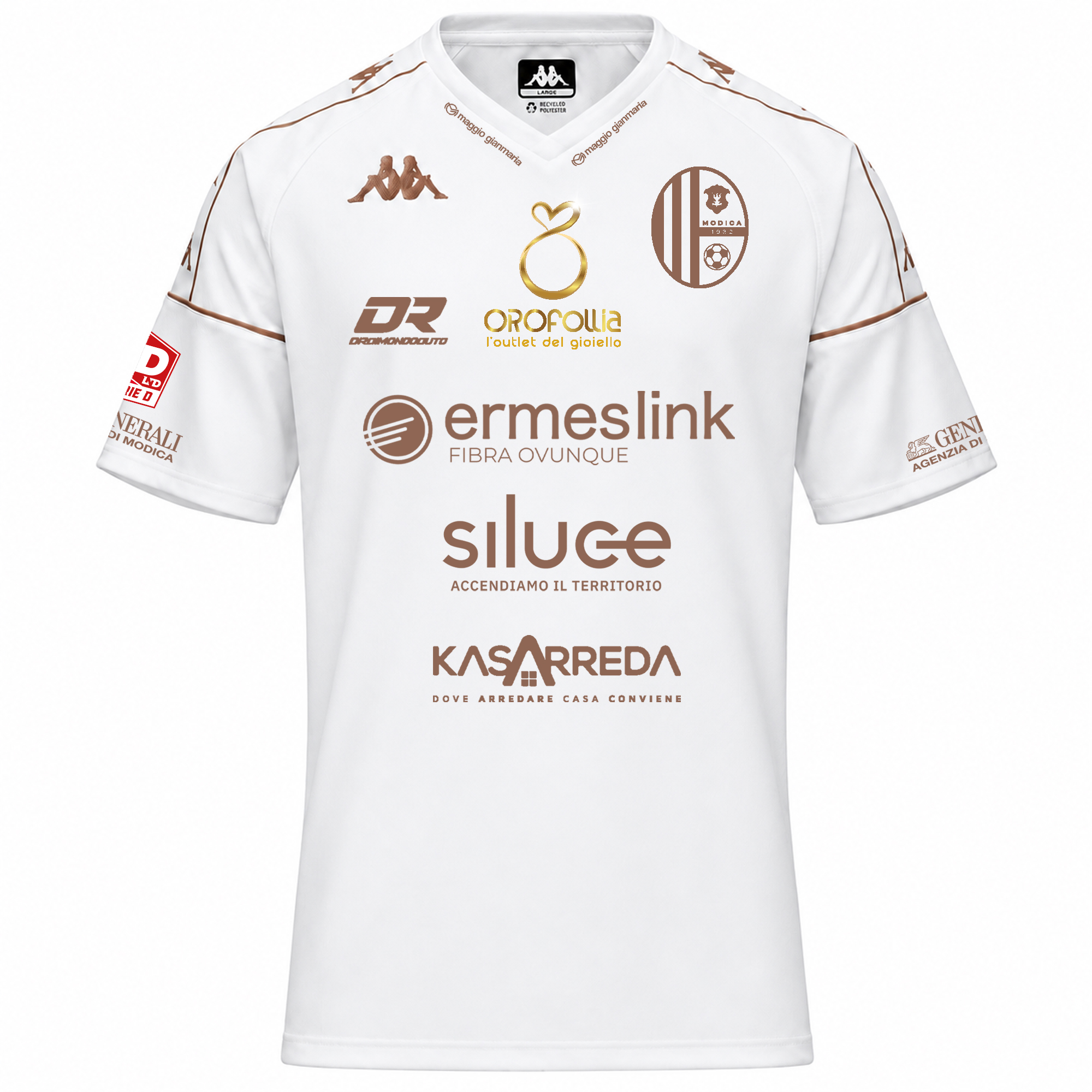 Maglia bianca Modica Calcio Kappa Mianto 1