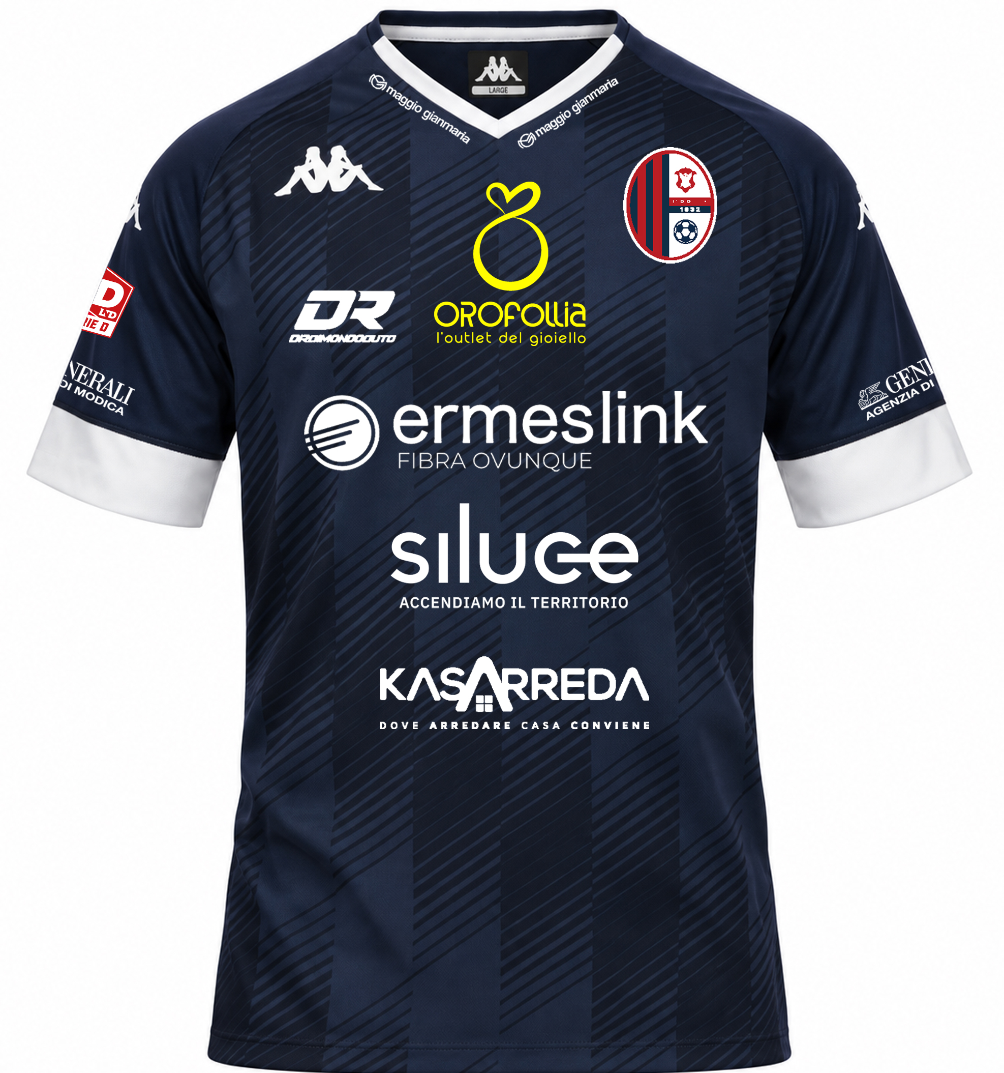 Maglia ufficiale Modica Calcio Kappa Dugo rossa e blu 1