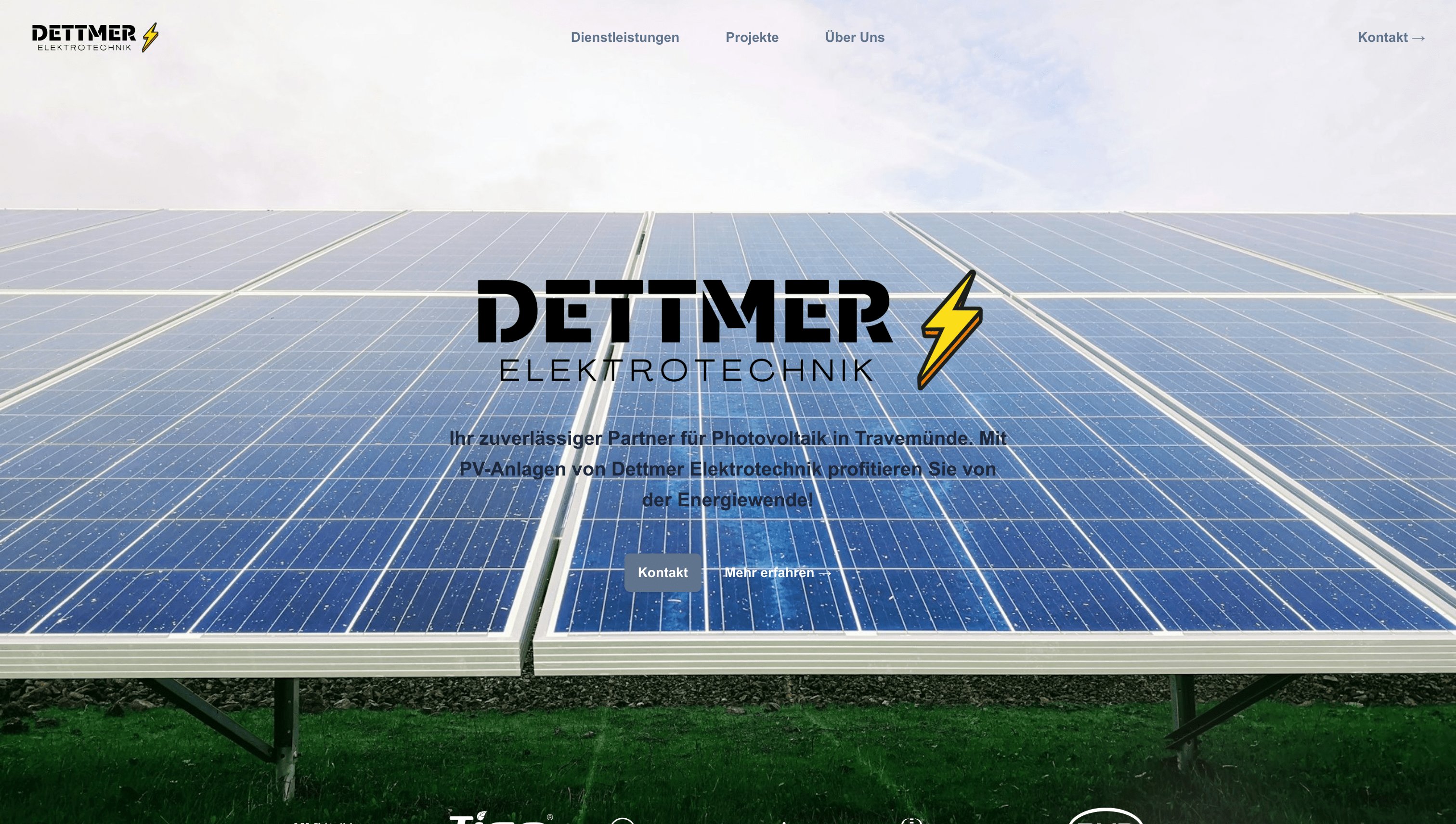Website Screenshot von Moderne Website für Elektrotechnik-Unternehmen - Webdesign Kunde Lübeck