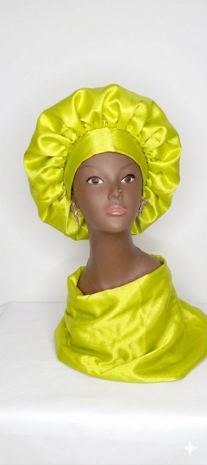 Foulards chouchou vert olive