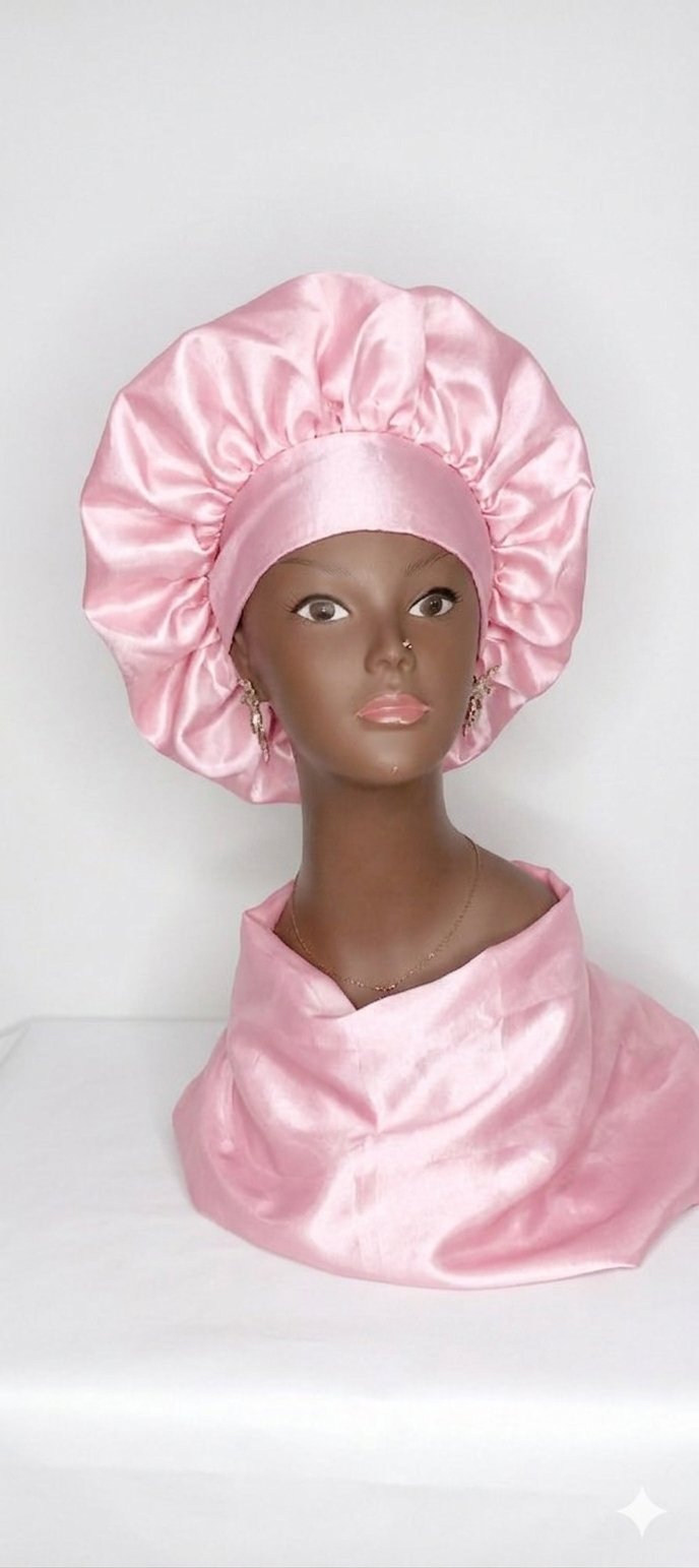 Foulards chouchou rose clair