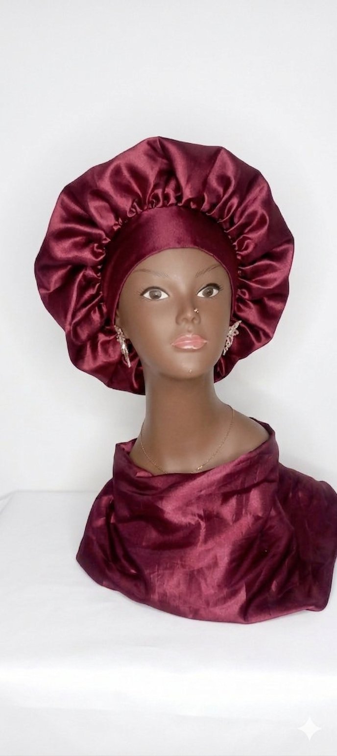 Foulards chouchou rouge bordeaux