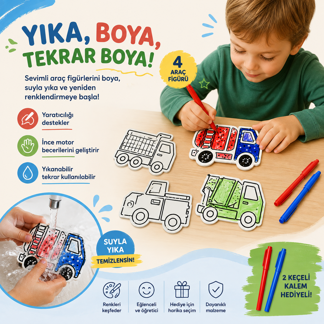 Yardımcı Araçlar Boyama Kiti görsel 2