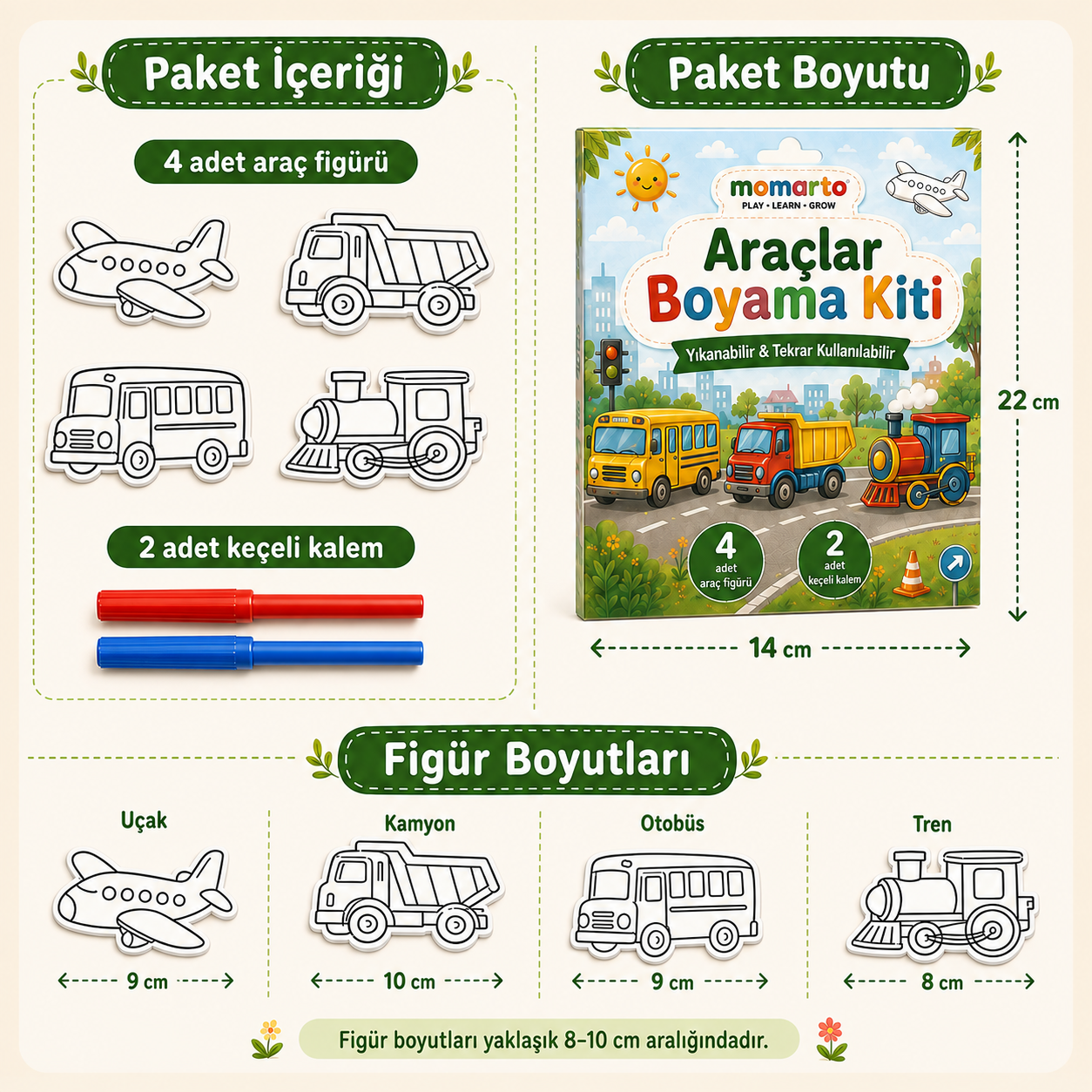 Araçlar Sihirli Boyama Kiti görsel 3