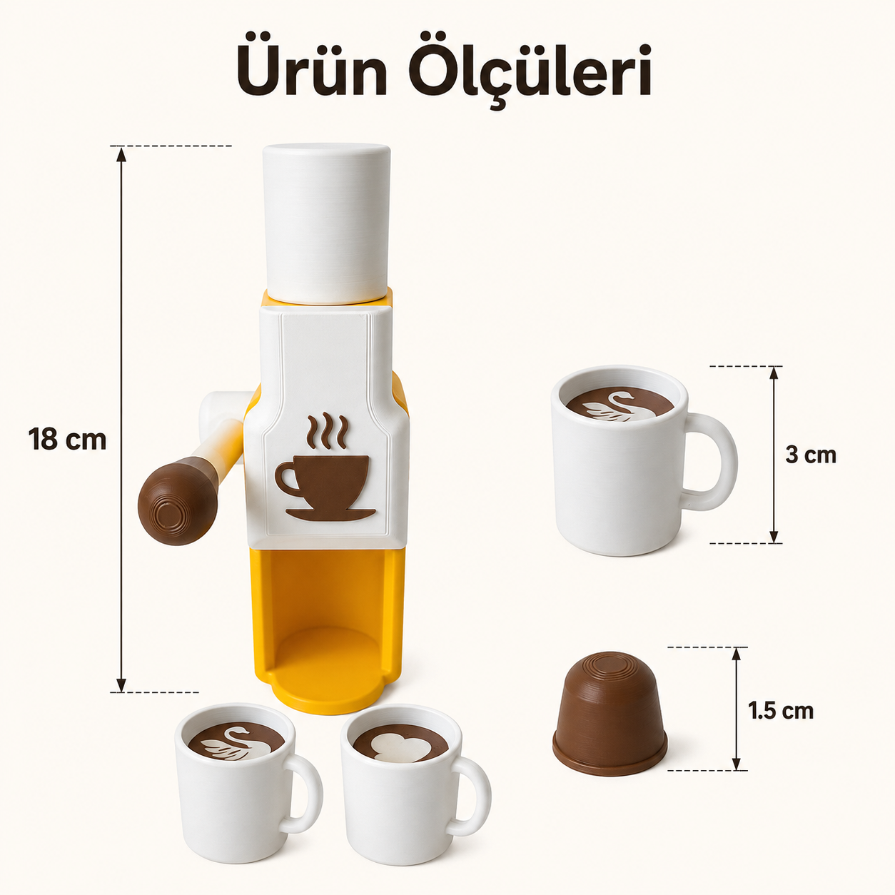 Mini Kahve Makinesi – Minik Baristalar İçin Eğlenceli Rol Oyunu görsel 4