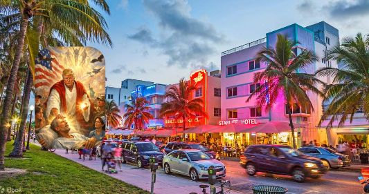 Provocative Trump Jesus painting ignites Miami's edgy art scene, a shocking hidden gem.