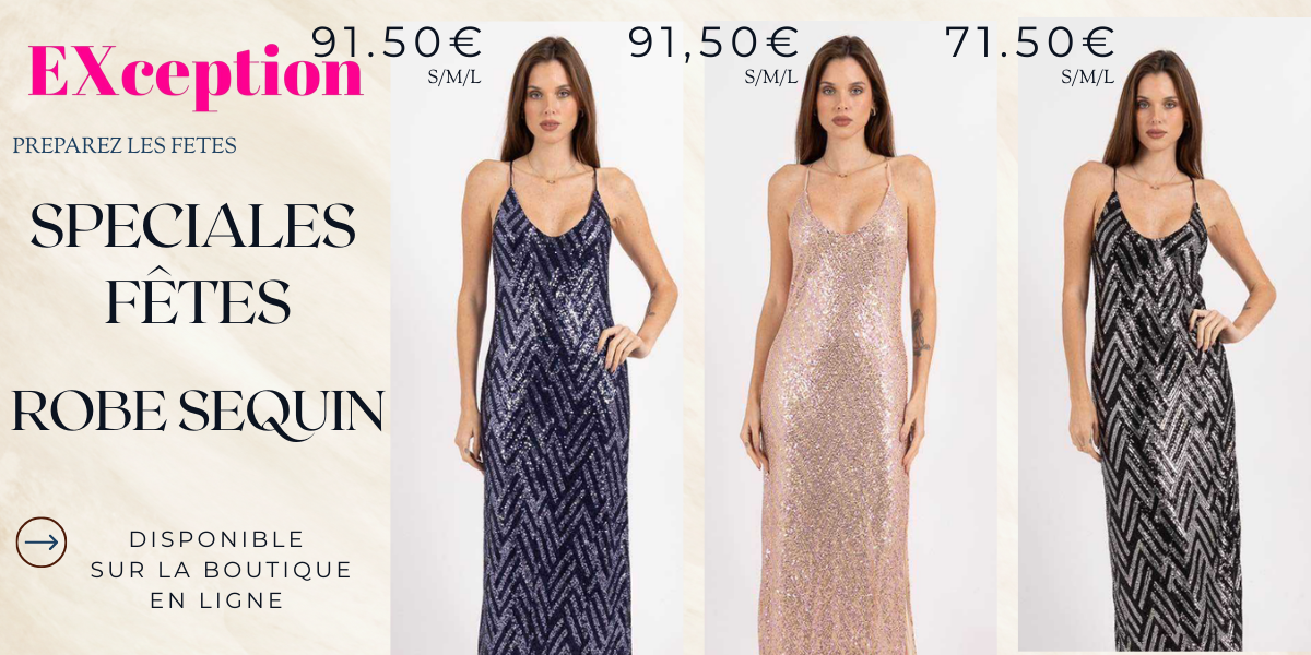 Robes sequins spéciales fêtes dès 71,50€